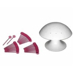 Tillbehör För Matservering-Festsvamp - CHG - Praktisk och dekorativ - Livsmedelsgodkänd plast - 32 spett - Tillverkad i Tyskland