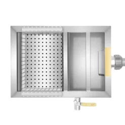 Fettavskiljare, hög effektivitet filtrering, hållbart rostfritt stål,silver