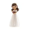 Figurine Kommunion - DEKORA - 13 cm - Diadem av resin - Tårtdekoration - Flicka