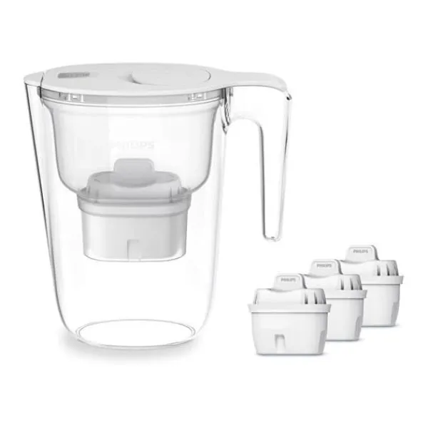 Philips Filterkanna - - AWP2933WHT - 2,6L - Micro X-Clean - 3 filter inkluderade