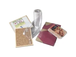 Matfolie-Finkrympfilm, rulle, 19 µm, 250 mm x 1075,00 m, bredd utvikt: 500 mm kärndiameter: 76 mm, Poly - (2 st.)