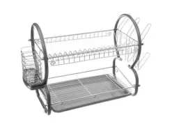 Diskställ & Torkställ-5five Diskmaskin 2 nivåer + bestickkorg, grå