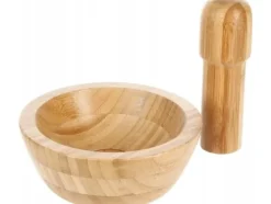 Mortlar & Mortelstötar-5five Mortel med mortelstöt i bambu, Ø 13 cm