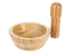 Mortlar & Mortelstötar-5five Mortel med mortelstöt i bambu, Ø 13 cm