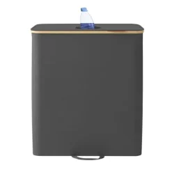 Tvättutrustning-Flaskbehållare 140L - Återvinningskärl med lock och innerpåse - För kök