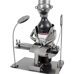 Vinflaskhållare-Flaskhållare - BRUBAKER - Kirurg - Metall - Silverfärgad - 33 cm i höjd