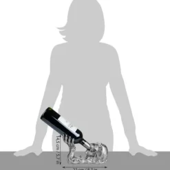 Vinflaskhållare-Flaskhållare - HENRY BRUBAKER - Dödskalle - Polyresin - Silver - 13x22x10,5 cm