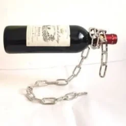 Flaskhållare - Kedja - Silver - Järn - 20 x 6 cm - Originalpresent