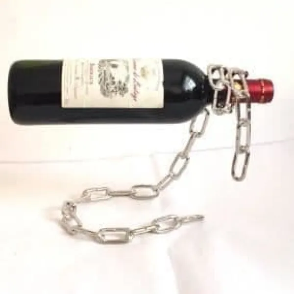 Flaskhållare - Kedja - Silver - Järn - 20 x 6 cm - Originalpresent