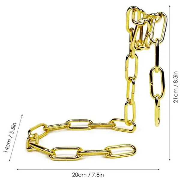 Flaskhållare - Magic - Metallkedja - Levitationseffekt - Guldfärg - 21 cm x 17 cm