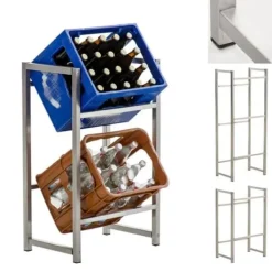 Vinflaskhållare-Flaskhylla - CLP - Lennert - Rostfritt stål - 75 cm - Kök