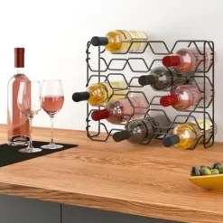 Vinflaskhållare-Flaskställ - Metaltex - MTLPRO-382915000 - Vit - Metall - Enkel montering