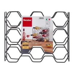 Vinflaskhållare-Flaskställ - Metaltex - MTLPRO-382915000 - Vit - Metall - Enkel montering