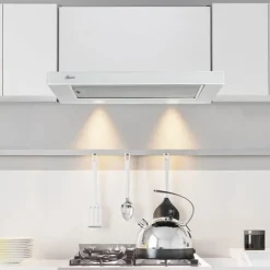 Fläktkåpa - GURARI - GCH 117 Wh - 60 cm - 1000 m³/h - Vitt glas