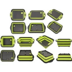 Skärbrädor-Fällbar multifunktionell skärbräda - Skärbräda, avrinningsställ, durkslag, förvaringskorg. Fransk säljare.