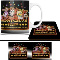 FNAF Mugg + Underlägg paket - Five nights at freddy's