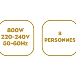 Fondue LITEN BALANS - Lycklig Fondue - Kapacitet 2L - Upp till 8 personer - Justerbar termostat - 800 W