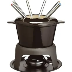 Fondueset-Fondueservice - Master Class - 6 gafflar - Emaljerat gjutjärn - Svart - Vuxen