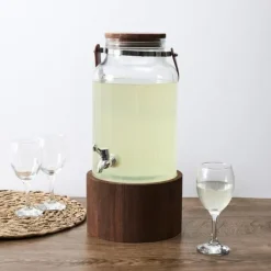 Dryckesautomater-FONTAINE 6L STÖD I TRÄ OCH HANDTAG