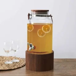 Dryckesautomater-FONTAINE 6L STÖD I TRÄ OCH HANDTAG