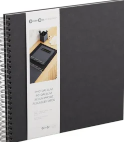 Förvaring Av Fotografier-Fotoalbum Black med vita blad 35x31,5cm Bigso Box of Sweden