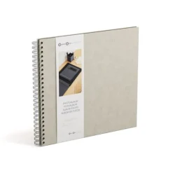 Förvaring Av Fotografier-Fotoalbum Linen med svarta blad 35x31,5cm Bigso Box of Sweden