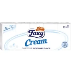 Pappersnäsdukar-Foxy Cream-näsdukar 10 st. à 10