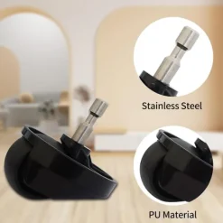 Robotdammsugare-Framhjul Kompatibelt med Roborock S6/S5 Max/E4-serien Dammsugare, Förbättrad Navigering