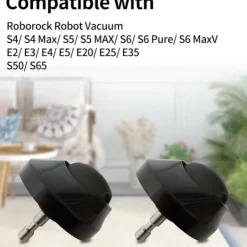 Robotdammsugare-Framhjul Kompatibelt med Roborock S6/S5 Max/E4-serien Dammsugare, Förbättrad Navigering