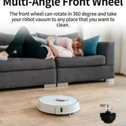 Robotdammsugare-Framhjul Kompatibelt med Roborock S6/S5 Max/E4-serien Dammsugare, Förbättrad Navigering