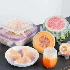 färg 1 set vita silikonstretchlock, 6 förpackningar, återanvändbara, slitstarka och stretchiga, po