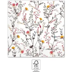 Pappersservetter-Färgglada moderna grenar servetter 20 st 33x33 cm FSC