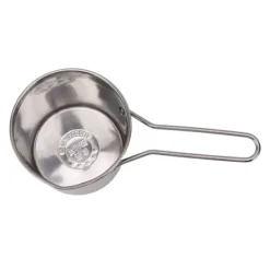 Fritöspanna i rostfritt stål Högtemperaturbeständig oljebesparande Bärbar minimetallfritöspanna med långt handtag 4-delat set