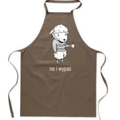 FÖRKLÄDE MED ETT ROLIGT TRYCK till köket, fåren OCH UTMÄRKT till grillen