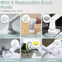 Rengöringsutrustning-Förlängningsbar Elektrisk Rengöringsborste 6-i-1