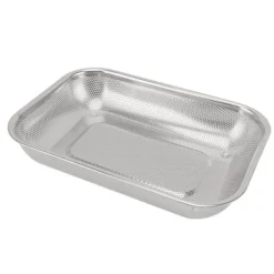 Durkslag & Silar-Frukt Grönsak Rektangulär Silkorg Rostfritt stål Durkslagssil Rektangelnät Oljekorg Liten storlek