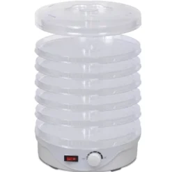 Frukt- och svamptork med 6 stapelbara torkgaller | Färg: Transparent | Storlek: Rund