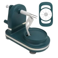 Matskalare & Urkärningsverktyg-Fruktskalare och skärkombination - Handvev äppelskalare i rostfritt stål för kök - Mörkgrön