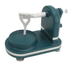 Matskalare & Urkärningsverktyg-Fruktskalare och skärkombination - Handvev äppelskalare i rostfritt stål för kök - Mörkgrön