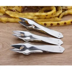 Fruktskalkniv Spetsad grönsakskniv i rostfritt stål Köksmaterial för hushållsögonborttagningsklämma