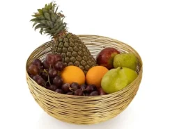 Fruktskål Ø 30 cm h 15 cm Brödkorg trådstruktur