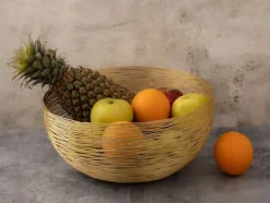 Fruktskål Ø 30 cm h 15 cm Brödkorg trådstruktur