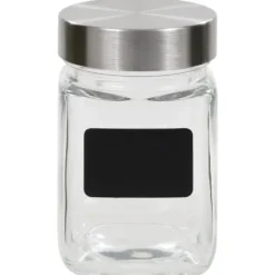 vidaXL Förvaringsburkar-Förvaringsburkar i glas med etiketter 24 st 300 ml