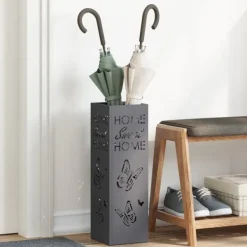 vidaXL Förvaringskrok & Ställ Antracit 15,5 x 15,5 x 49 cm Metall