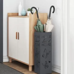 vidaXL Förvaringskrok & Ställ Antracit 15,5 x 15,5 x 49 cm Metall