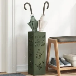 vidaXL Förvaringskrokar & Hyllor-Förvaringskrok & Ställ Olivgrön 15,5 x 15,5 x 49 cm Metall