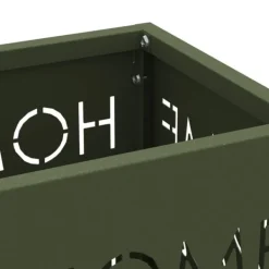 vidaXL Förvaringskrokar & Hyllor-Förvaringskrok & Ställ Olivgrön 15,5 x 15,5 x 49 cm Metall