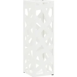 vidaXL Förvaringskrokar & Hyllor-Förvaringskrok & Ställ Vit 15.5 x 15.5 x 49 cm Metall