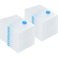 vidaXL Förvaringspåsar För Hemmet-Förvaringspåsar 20 pcs Transparent och Blå 70 x 50 cm