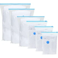 vidaXL Förvaringspåsar För Hemmet-Förvaringspåsar 20 pcs Transparent och Blå 100 x 80 cm